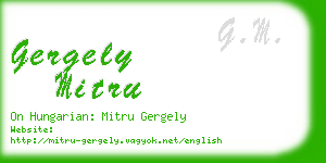 gergely mitru business card